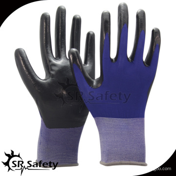 SRSAFETY 18 Gauge gestrickte Super Fit Handschuhe mit Nitrilbeschichtung Handfläche